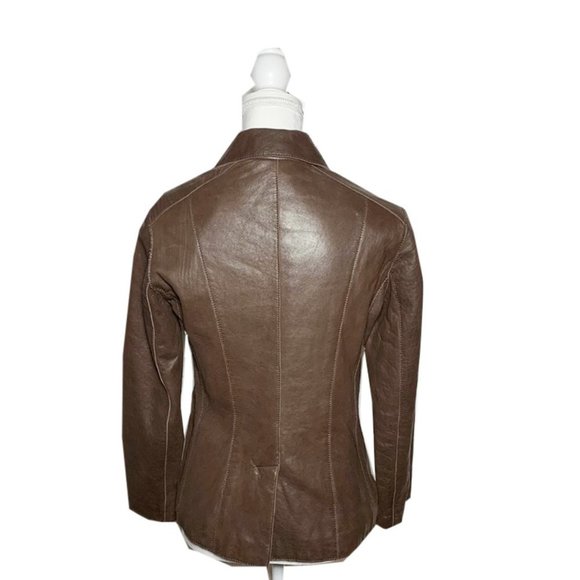 MARC NEW YORK 70's Retro Look Leather blazer - Picture 3 of 7